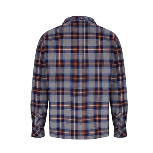 Men's Sherpa Lined Flannel Button-Up Shirt Jacket - Red, Medium